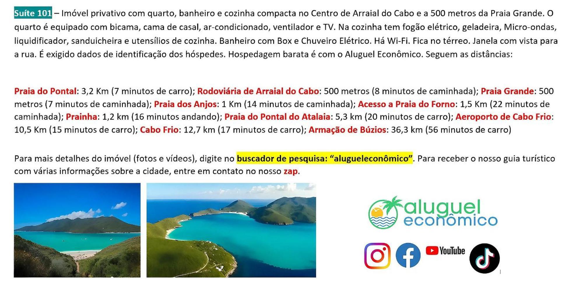 Appartamento Arraial Do Cabo - Brisas Do Farol - Aluguel Economico Esterno foto